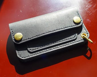 Himeji Leather Trucker Wallet Hand Stitched Mini Trucker / Trucker Wallet
