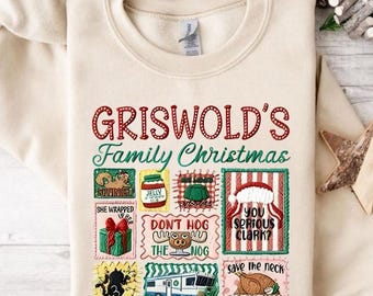 Sudadera divertida de vacaciones navideñas de National Lampoon's, camiseta humorística de películas navideñas de los 80, camiseta retro de fiesta familiar de Navidad, camiseta navideña divertidísima