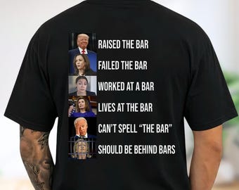 Camiseta "Trump subió el listón, pero no lo bajó", camiseta política divertida, camiseta de humor liberal