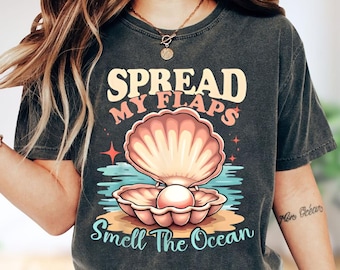 Camiseta "Smell the Ocean", divertida camiseta veraniega desquiciada, regalo de broma, viaje de intercambio de chicas, camiseta de playa embarazosa, camiseta de vacaciones de broma