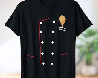Camiseta con chaqueta de chef, camiseta de uniforme culinario, regalo para cocineros amantes de la gastronomía