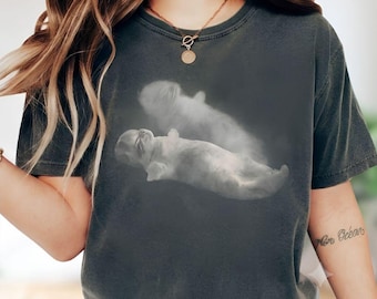 Camiseta vintage de gato fantasma, camiseta de gato de Halloween de Comfort Colors, camiseta divertida de meme de gato, camiseta de gato de Halloween, camiseta de gato de temporada espeluznante