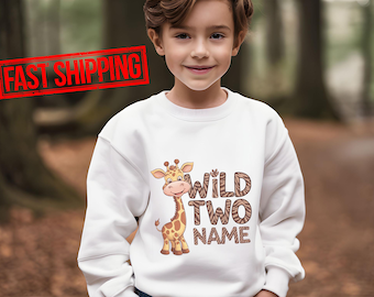 Personalized Girl Safari Birthday Tees - Safari Halloween Costume Sweater - Scout Wild One Birthday Shirt - Two Wild Birthday Girl Scout