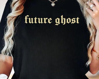 Camiseta Future Ghost, camiseta gótica de Halloween, sudadera con capucha de estética oscura, sudadera grunge retro, camiseta de la temporada de Halloween