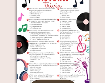 Ciekawostki o muzyce Motown, fajna aktywność muzyczna z dawnymi utworami, gra z piosenkami Motown na imprezę z okazji Czarnej Historii (wersja cyfrowa do pobrania i wydrukowania)