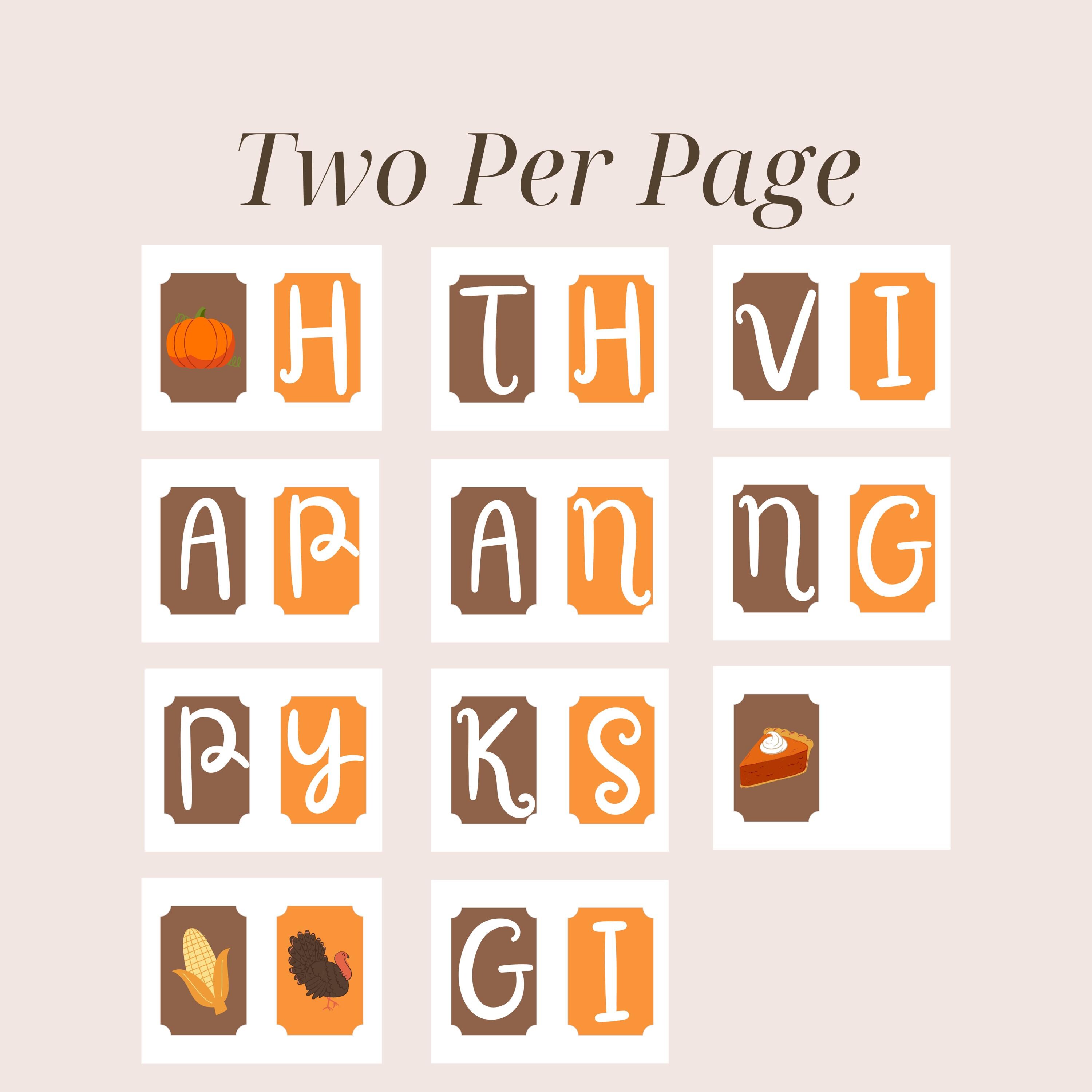 Happy Thanksgiving Banner Printable Digital Download, Thanksgiving ...