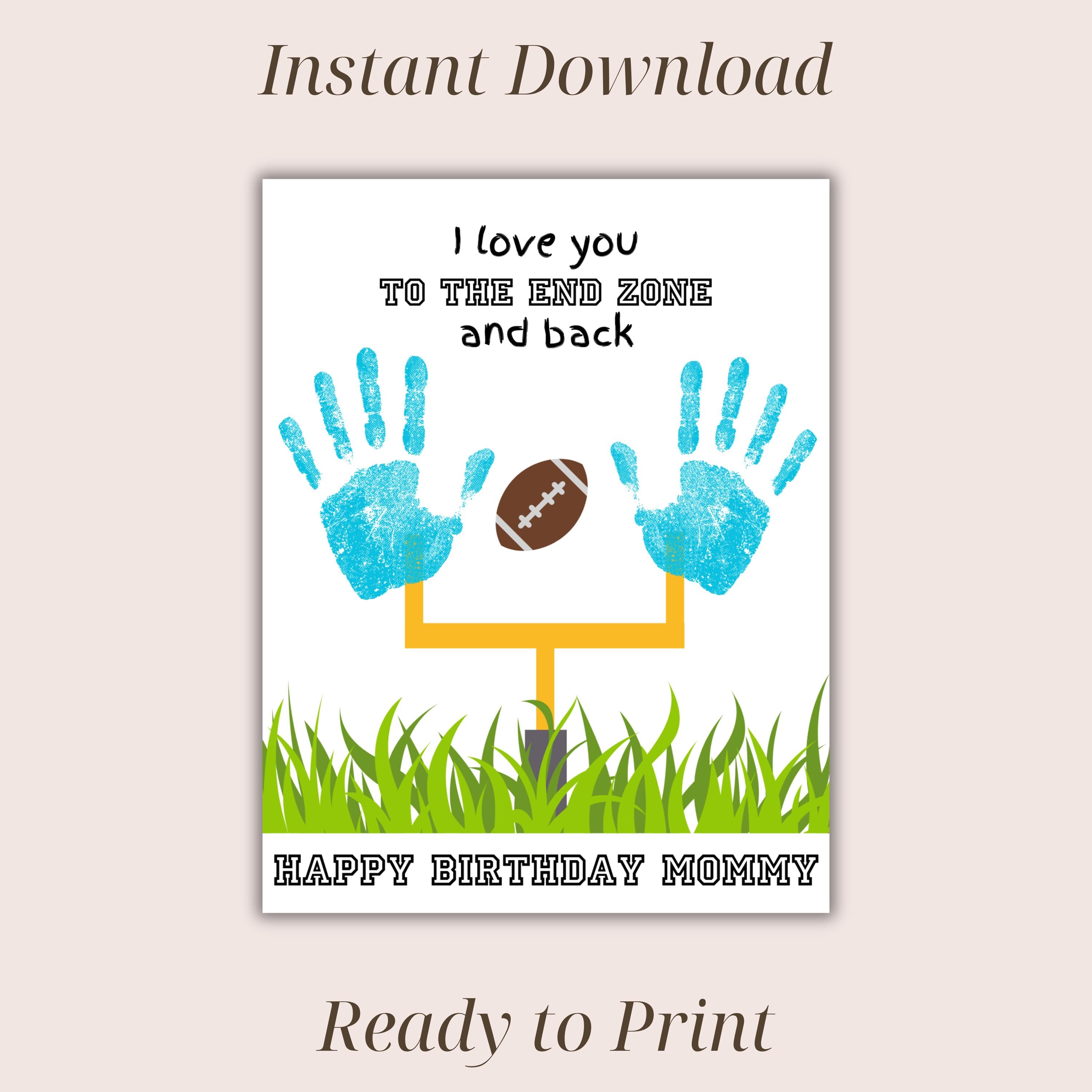 40 Super Fun Sports Crafts for Kids To Keep Them Busy 35 Happy Birthday Mommy Handprint Art, Football Birthday Activity,…