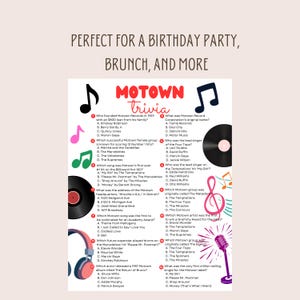 Ciekawostki o muzyce Motown, fajna aktywność muzyczna z dawnymi utworami, gra z piosenkami Motown na imprezę z okazji Czarnej Historii (wersja cyfrowa do pobrania i wydrukowania) zdjęcie 4