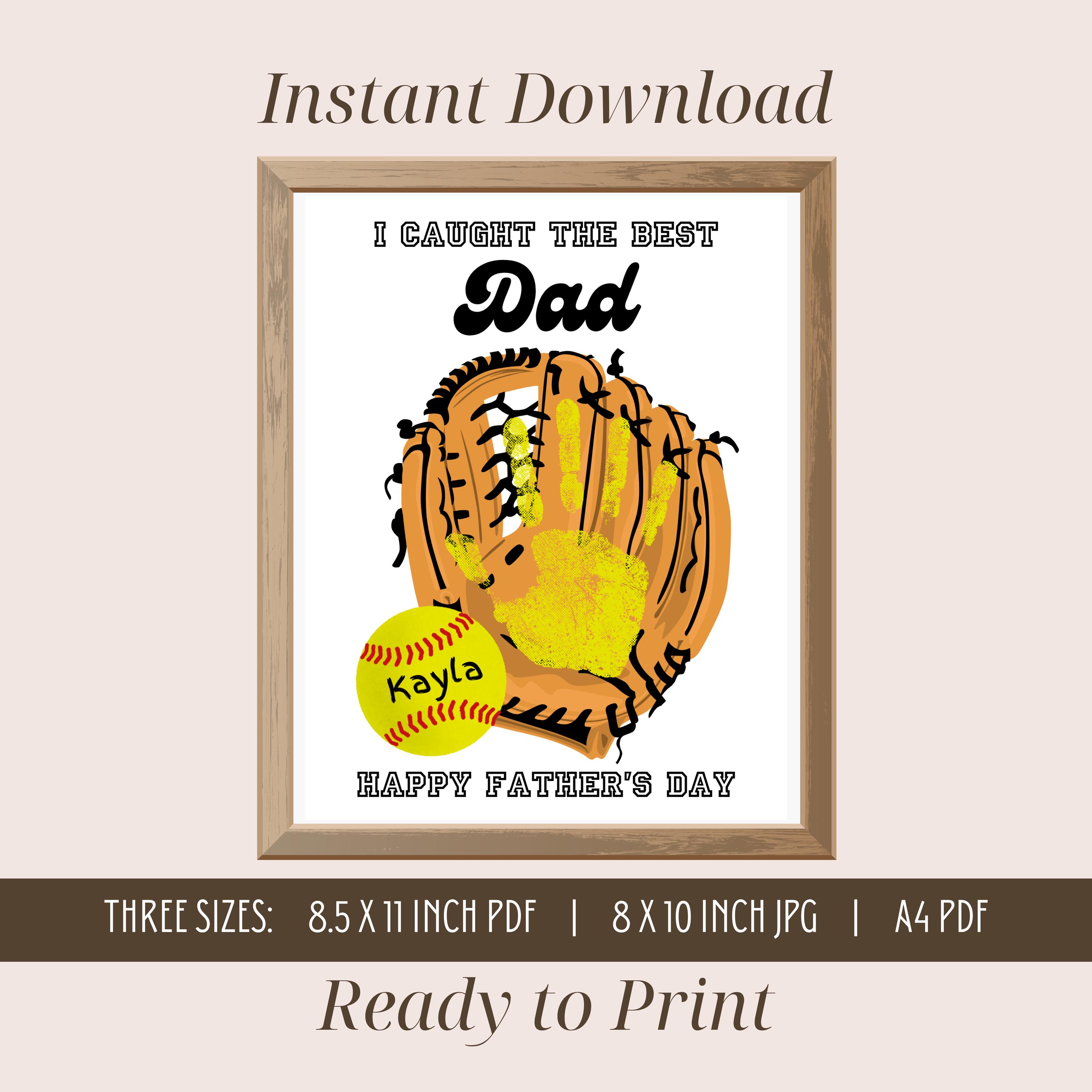 40 Super Fun Sports Crafts for Kids To Keep Them Busy 30 Father's Day Handprint Art, Fathers Day Softball handprint activity,…