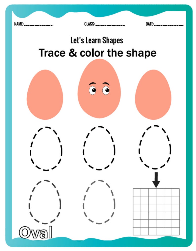 Printable Shapes Activity Worksheets for Kids Tracing Coloring 10 Pages