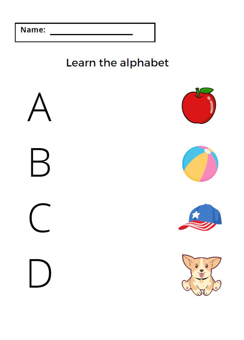 Printable Alphabet Matching Activity Worksheets Circling Alphabets