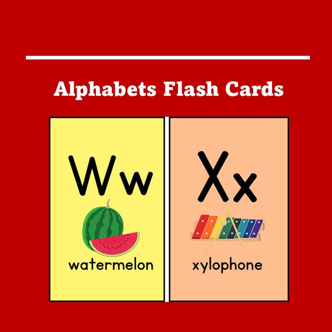 Printable Alphabets Flash Cards for Kids Alphabets 13 Pages Preschool