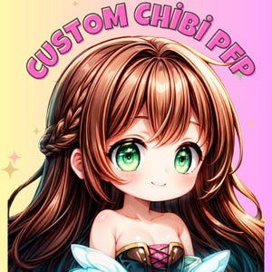 Custom Chibi Icon, Personalized Chibi PFP, Custom Chibi Portrait, Chibi Commission, Chibi Twitch Icon, Chibi Social Media Avatar,Pfp Discord