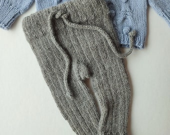 Pantalon nouveau-né tricoté à la main | Ensemble bébé | Cadeau bébé