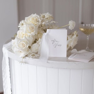 Set of 2 Wedding Vow Cards with Satin or Hand Torn Ribbon