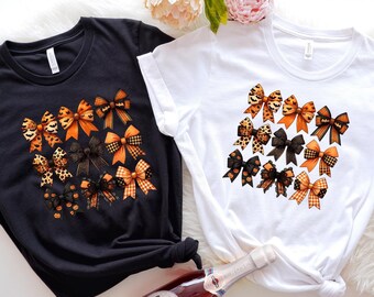 Coquette Halloween Shirt: Girly Bows, Spooky Season Tee