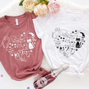 Cat Lover Shirt, Valentine Cat Heart Shirt, Cute Valentines Sweatshirt, Cat Shirt, Valentines Shirt, Cat Lover Tee, Cat Mom, Valentines Gift