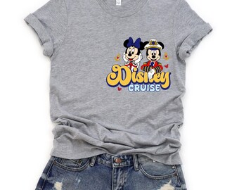 Chemise de poche Mickey et Minnie Cruise 2025, chemise de groupe de vacances Disney, chemise croisière Disney, chemise croisière Disney personnalisée, chemise de voyage Disney