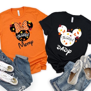 CUSTOM Disney Thanksgiving Couple Shirt,Mickey Minnie Thanksgiving Shirt,Disney Family Thanksgiving Tee,Disney Autum Shirt,Thanksgiving Gift