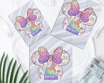 Transferencias DTF de Castillos ROSA de Disney, Castillos de Disney listos para imprimir, Impresión térmica de Castillos de acuarela de Disney, Transferencia de planchado de Castillos de Minnie de Disney