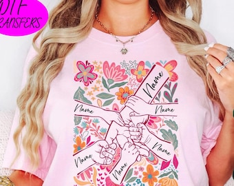 Custom Mom And Daughter Dtf, Personalized Mother Daughter Ready Press,Pinky Promise Heat Press Mom Gift ,Family Love Dtf Transfer