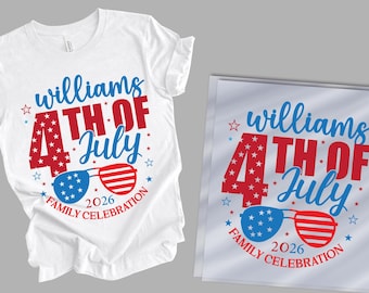 Custom 4 July Family Celebration Dtf Transfer,  Personalized America 250th Heat To Press,4th of July Dtf, Matching Patriotic Crew Dtf