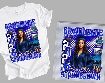 Custom Graduation Photo DTF 2026, Personalized Graduate Transfer, Class of 2026 Ready to Press, Senior Keepsake Design