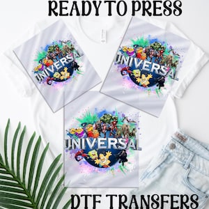Universal Studios Ready to Press DTF, Disney World Print, Transfer DTF na prasie termicznej, Disney Vacation Print, Special Family DTF, Transfer na żelazko