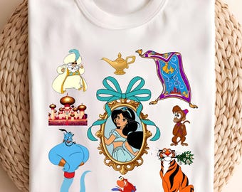 Disney Watercolor Coquette Mirror Princess Jasmine Shirt, Disney Aladdin Shirt, Princess Jasmine Shirt, Disneyland Girls Trip Matching Shirt
