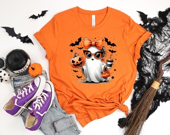 Halloween Boo Shirt, Cute Halloween Ghost Shirt, Halloween Women's Boo Shirt, Fall Shirt, Halloween Girl Ghost Shirt,Spooky Season Shirt