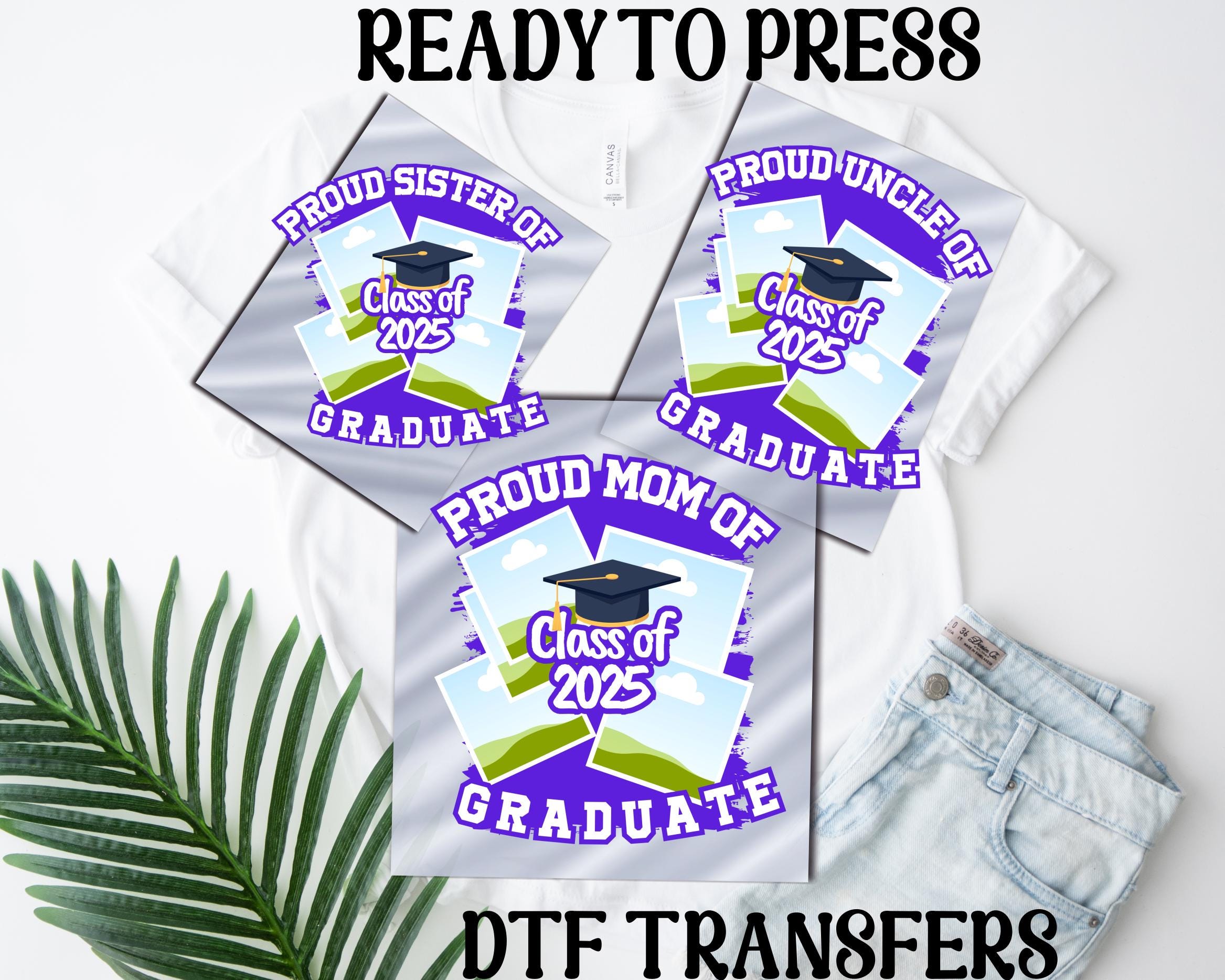Custom Proud Family of Graduation Dtf Transfer, Group Class of 2025 ...