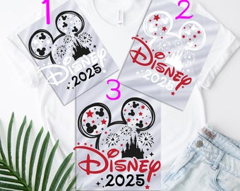 Disney Mickey 2025 DTF,Disney Family Vacation 2025 Iron on Transfer,Disney Custom Mickey Family Dtf, Disney Mickey Family Trip Heat to Press