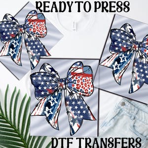 Coquette American Girl Dtf Transfer, Coquette Bow Heat To Press,4th of July Iron on Transfer, America Freedom Dtf, American Flag 4th of July
