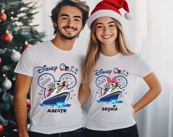 Chemise croisière famille Disney 2025 personnalisée, chemise vacances Disney, chemise croisière famille Disney, chemise Disney personnalisée, chemise croisière Mickey Minnie