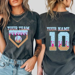 Benutzerdefinierte Baseball Drip Team bereit zu drücken, Baseball Coquette Bow Dtf, Baseball Mama Drip Dtf, Baseball Eiscreme Drip Dtf, Geschenk für Spieler Dtf
