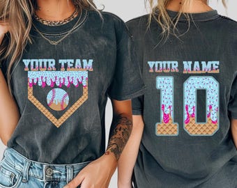 Custom Baseball Drip Team Ready To Press, Baseball Coquette Bow Dtf, Baseball Mama Drip Dtf,Baseball Ice Cream Drip Dtf, Gift For Player Dtf