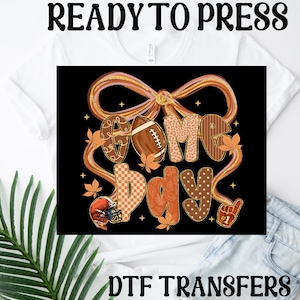 Game Day Fall Football Coquette DTF Transfer, Game Day Football Dtf Transfer, Fall Football Heat Transfer,Coquette Game Day Football  Dtf