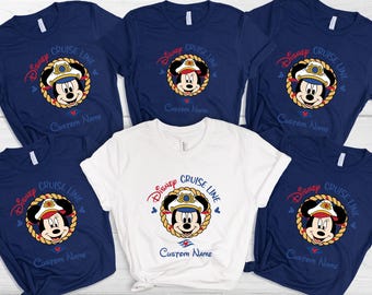 Chemise personnalisée Disney Family Cruise Line, chemise vacances Disney, chemise famille Disney 2026, chemise voyage Disney personnalisée, t-shirt Mickey Minnie Cruise