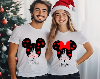Custom Disney Valentine Couple Shirt,Mickey Minnie Valentine Day Shirt,Minnie Valentine,Mickey Valentine Shirt, Disney Valentine&#39;s Day Shirt