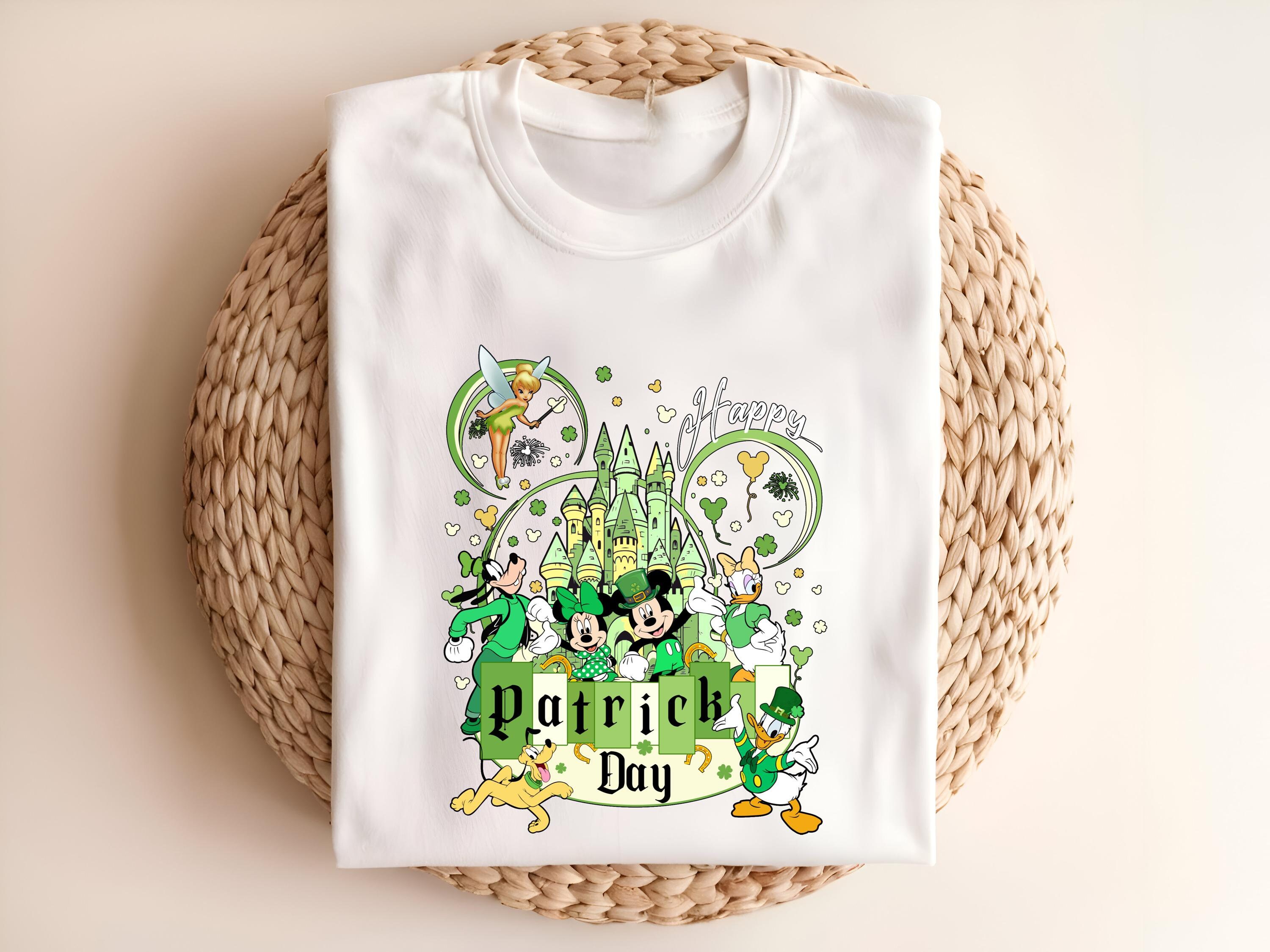 Happy St. Patrick's Day DISNEY Friends Shirt,Shamrock Shirt,Disney Trip Tee,Disney Family Tee,Irish Disney Shirt,Patrick's Couple Disney Tee