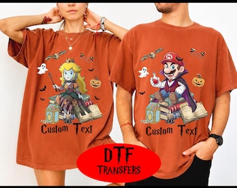 Custom Super Mario Characters Dtf Transfer, Epic Universe Mario  Preppy Halloween Heat To Press