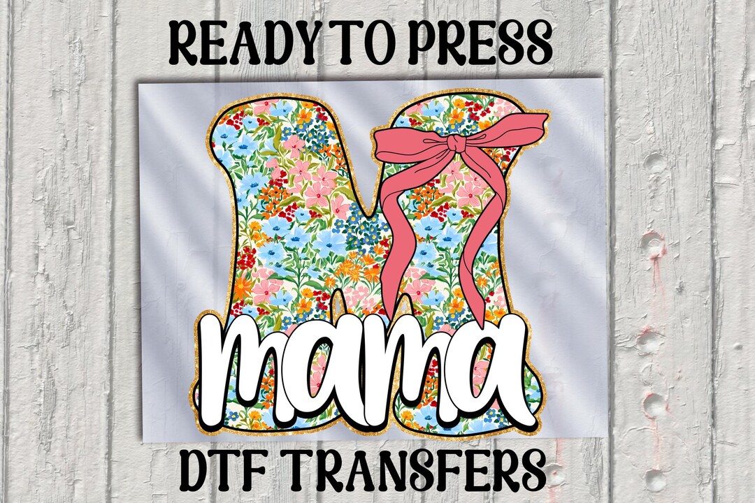 Retro Floral Mama DTF Transfer,mama Ready for Press,floral Mom Heat ...