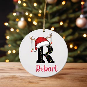 2024 Custom Letter Name Ornament, Family Christmas Ornament, Custom Initial Ornament, Family Ornament Christmas Gift, Personalized Ornament