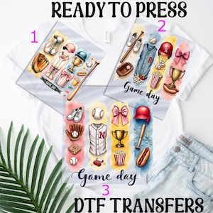 Retro Baseball DTF Transfer,Game Day Baseball Dtf Transfer, Game Day Iron-On Design, Baseball Game Day Heat Transfer,Coquette Game Day Dtf