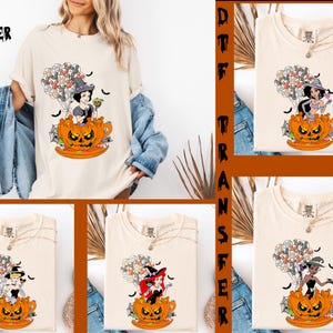 Benutzerdefinierte Halloween Kürbis Tasse Disney Prinzessin Dtf, Halloween Disney Prinzessin bereit zu drücken, Süßes oder Saures Heat Press, Halloween Disney Prinzen