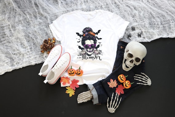 Momster Halloween Shirt: Funny Skeleton Mom T-Shirt