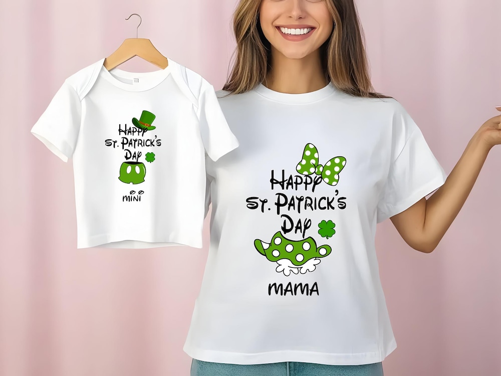 Snorider Design Custom Mickey And Minnie Patrick'S Day Shirt,Happy St. Patrick'S Day ,Mickey St Patrick'S Day,Matching Family Shirt,Disney St. Patrick'S Day