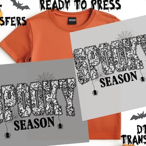 Coquette Spooky Season Halloween Lace DTF Transfer,Cute Girly Lace Ghost Ready Press,Spooky Season Bats Dtf,Lace Spooky Season Halloween Dtf