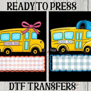Personalized Name Kids Back To School DTF Transfer, Custom School Bus Dtf, Custom Teacher Dtf, Boy Girl School Dtf, Name Iron on Transfer
