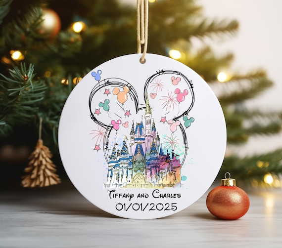 その他 Disney Christmas Ornament 2025 2025 Walt Disney World Parks Mickey Mouse Christmas Ornament Glass